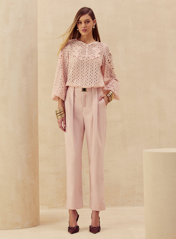 Conjunto Rosa Renda Skazi