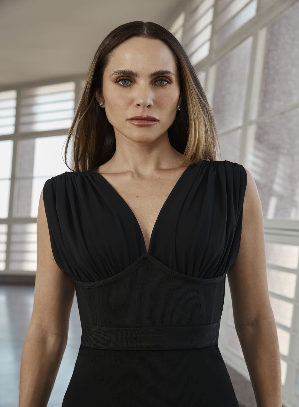 Vestido Longo Pala Tricot Preto Tufi Duek -SALE