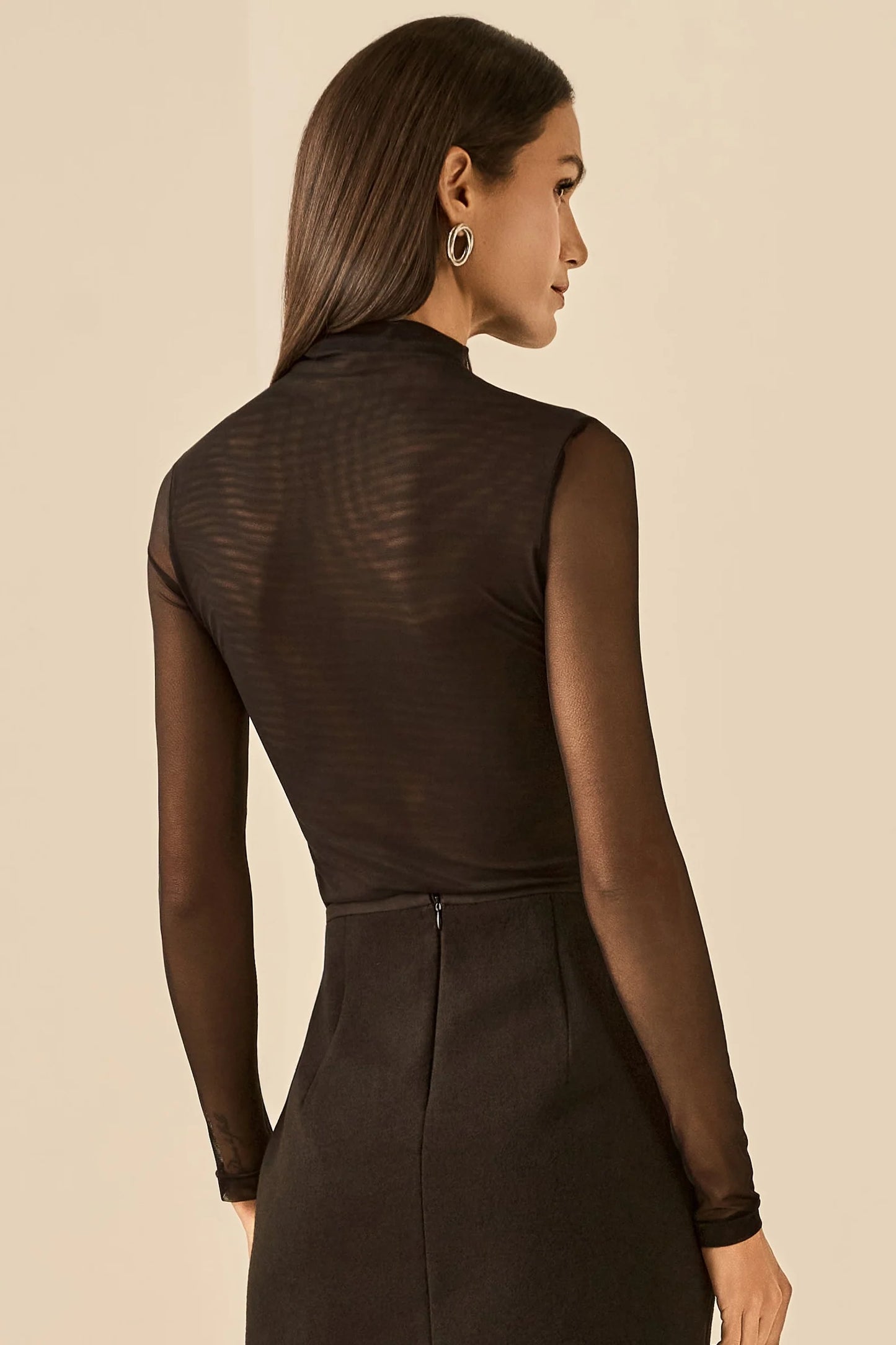 Blusa em Tule com Drapeado - Fleche D'or