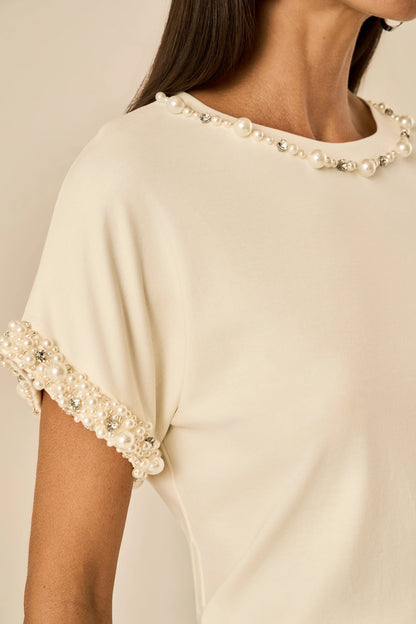 Blusa Off ou Marrom Bordada Fleche D'or