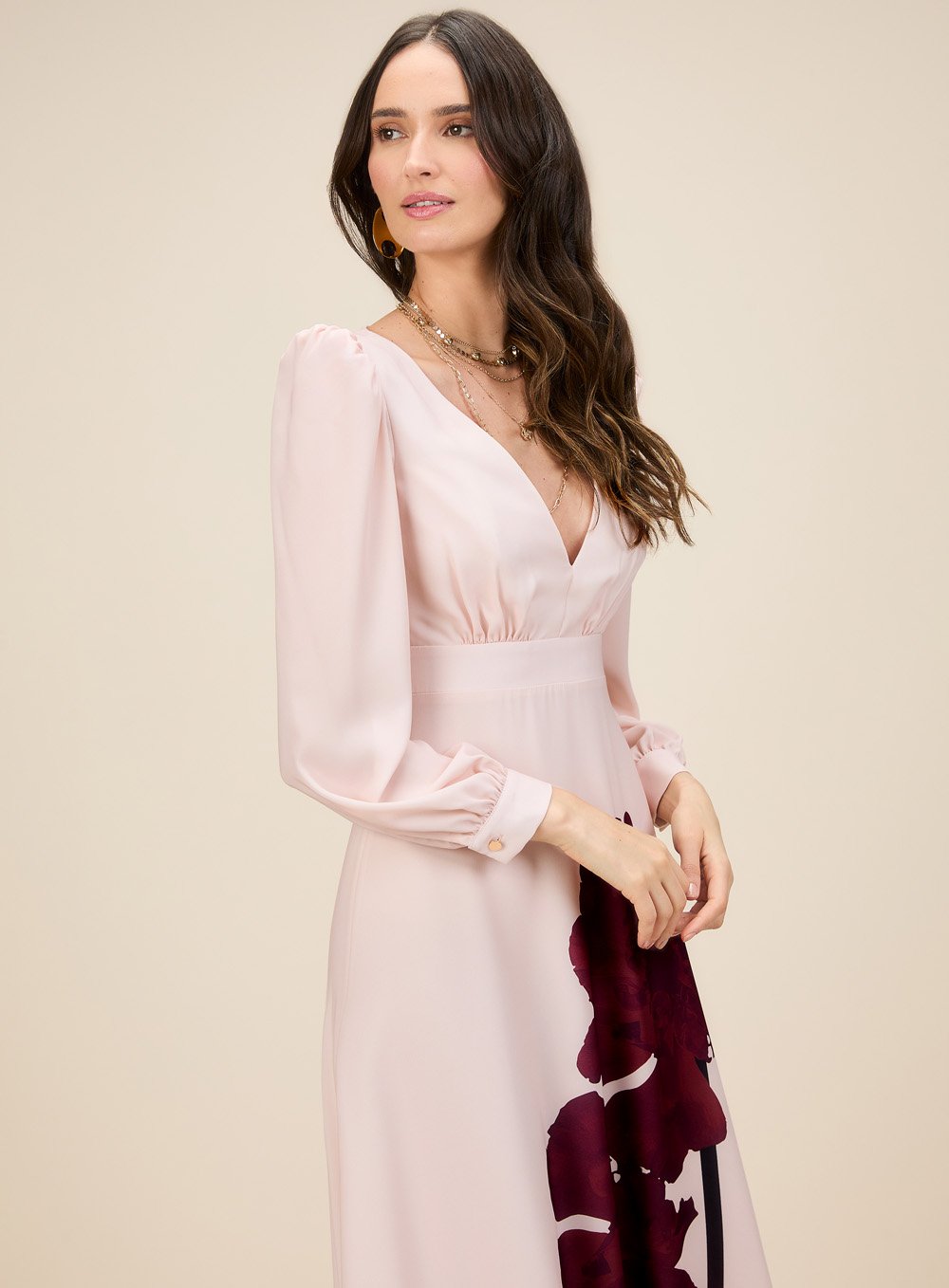Vestido Max Midi Sakura Vermelho Skazi -SALE