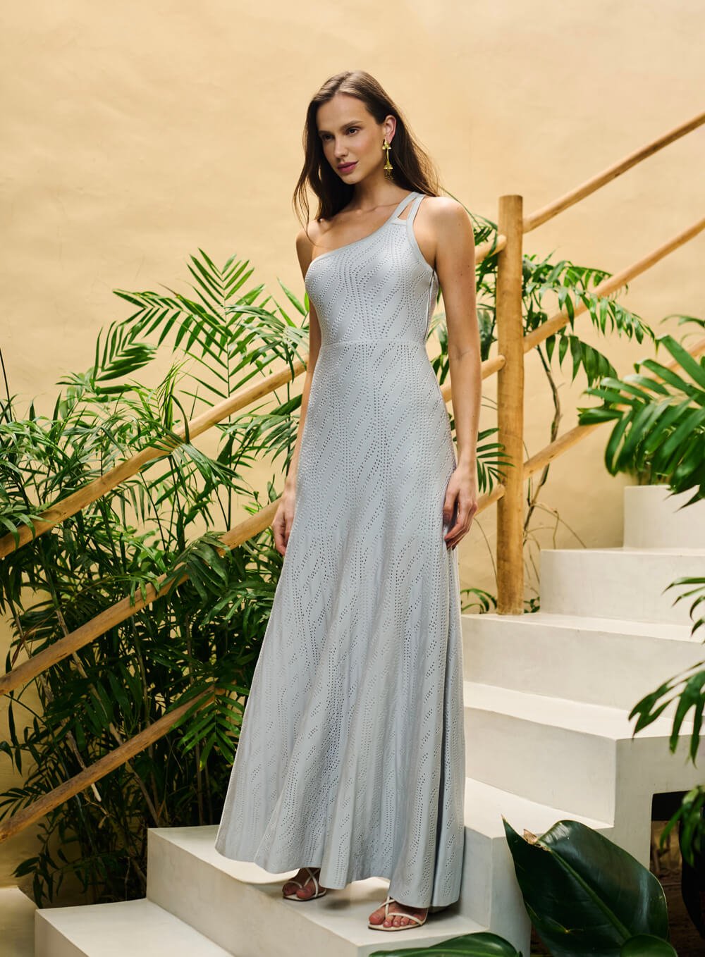 Vestido Maxi Midi Saia Vies Laterais Prata Skazi -SALE