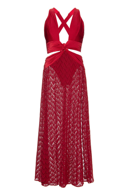 Vestido Vermelho Renda PatBo