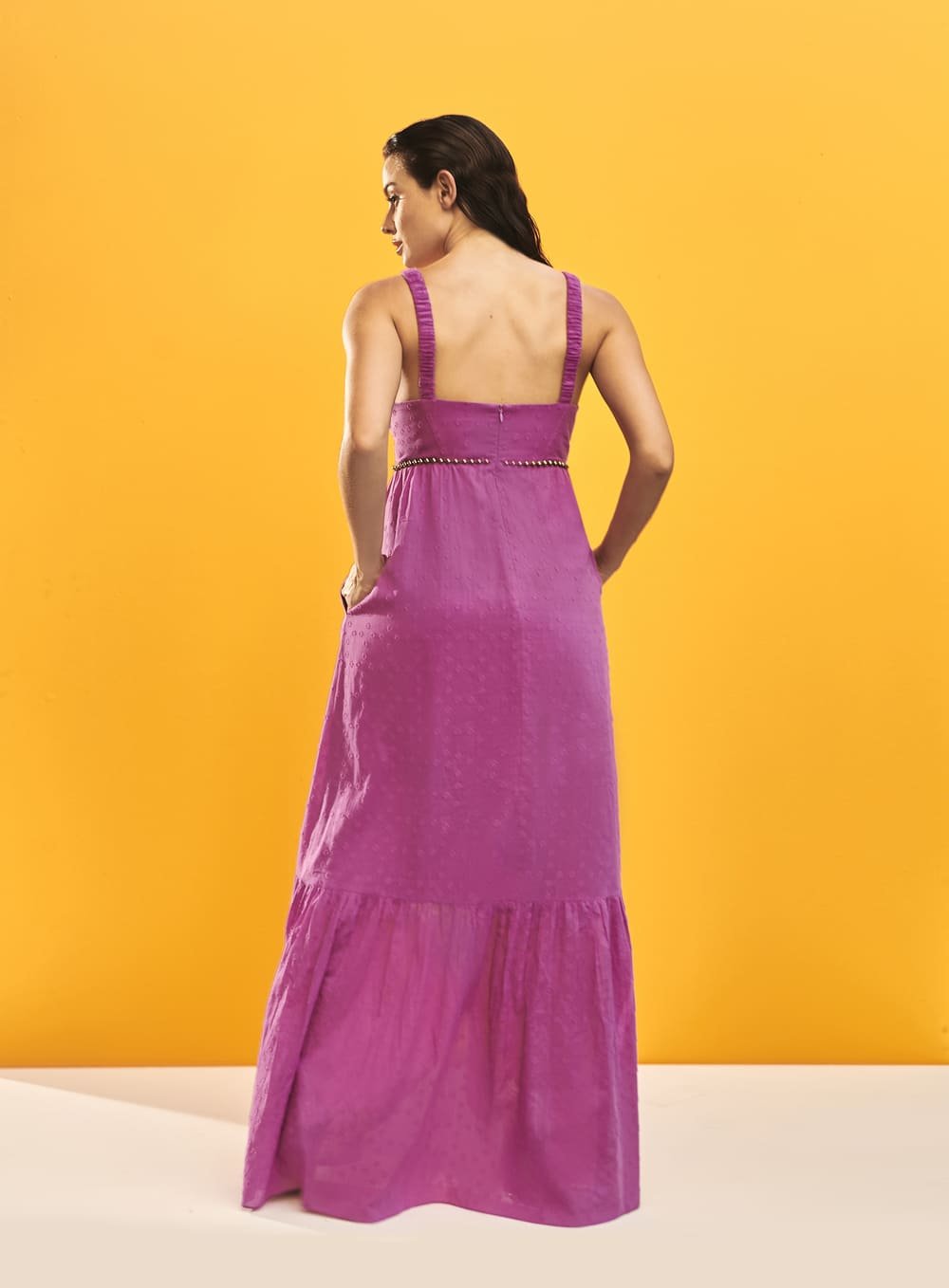 Vestido Midi Assimetrico Lilas Skazi -SALE