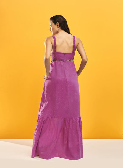 Vestido Midi Assimetrico Lilas Skazi -SALE