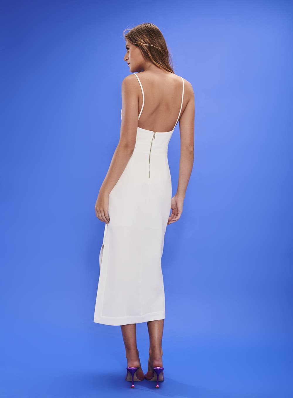 Vestido Midi Bolso Macrame Off White Tufi Duek -SALE