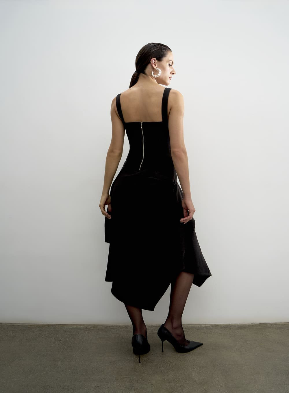 Vestido Midi Boulmer Preto Tufi Duek -SALE