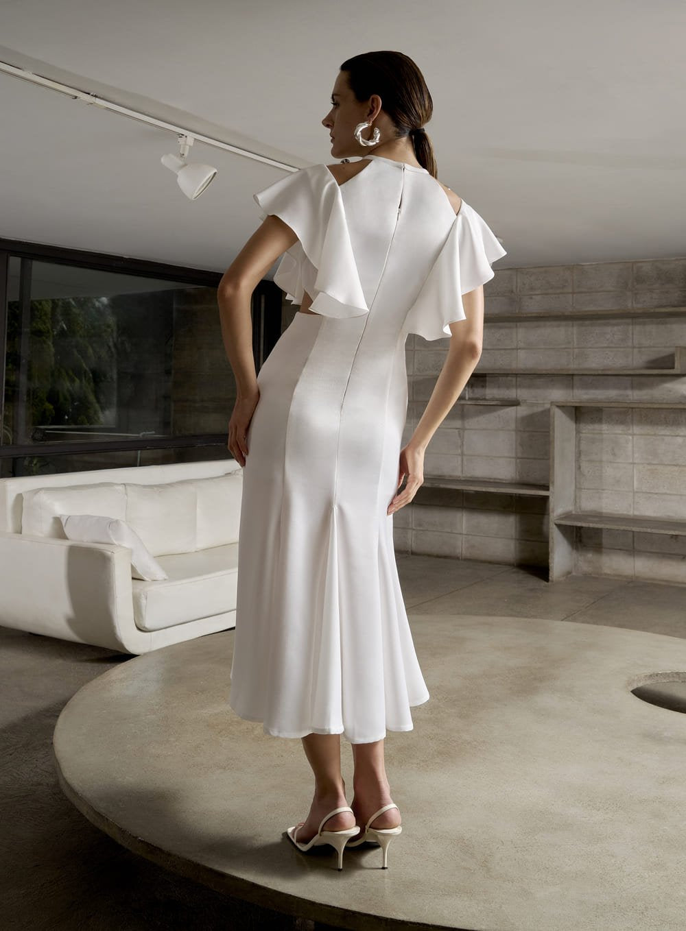 Vestido Midi Clair Off White Tufi Duek -SALE