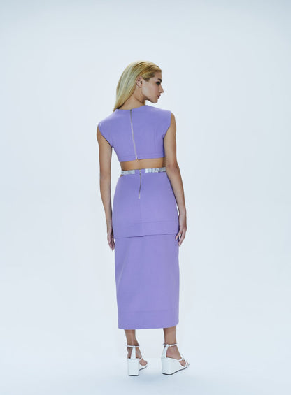 Vestido Midi Espelhos Lilás Tufi Duek -SALE