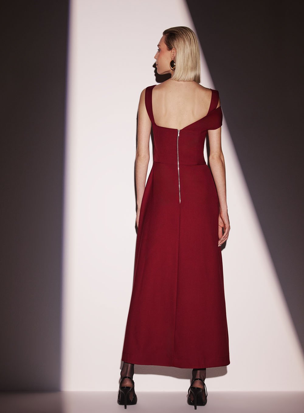 Vestido Midi Gardine Lux Bordô Tufi Duek -SALE