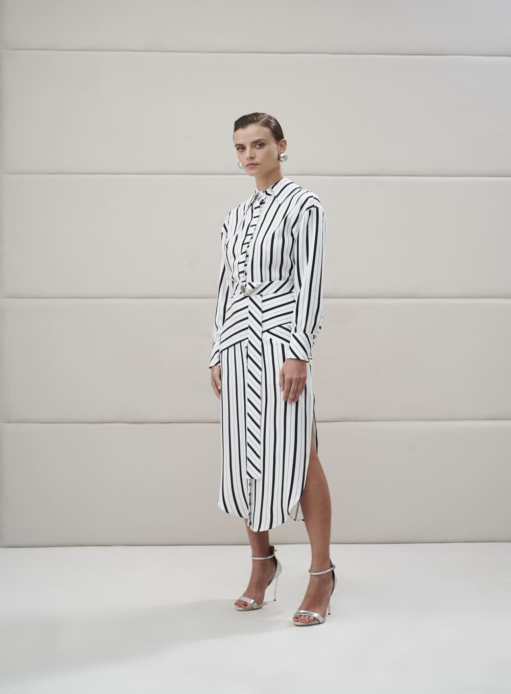 Vestido Midi Listrado Listrado Tufi Duek -SALE