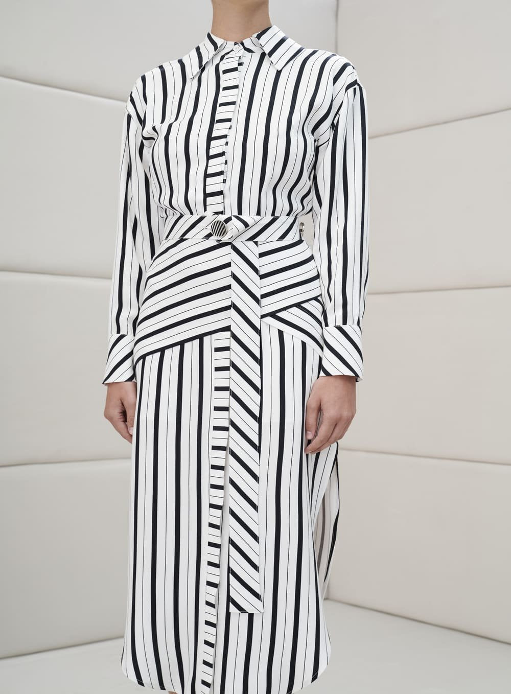 Vestido Midi Listrado Listrado Tufi Duek -SALE