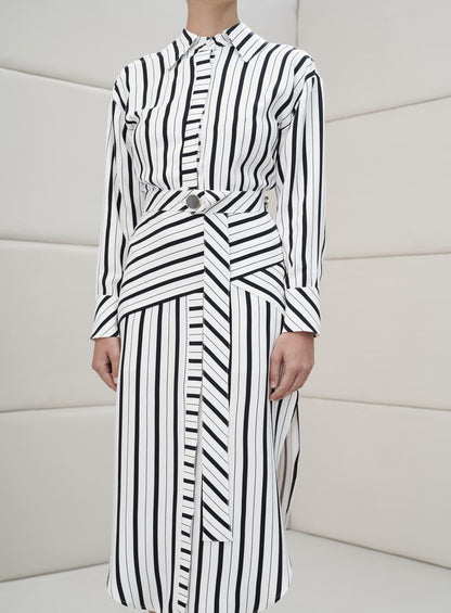 Vestido Midi Listrado Listrado Tufi Duek -SALE