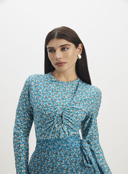 Blusa Manga Longa Estampa Floral Rosa Skazi -SALE
