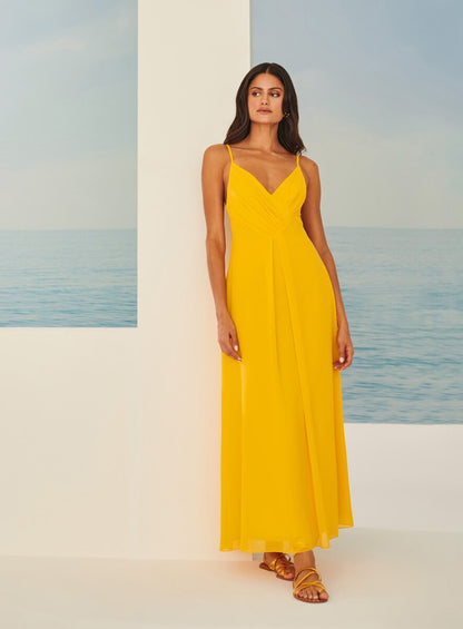 Vestido Midi Sun Flower Amarelo Tufi Duek -SALE