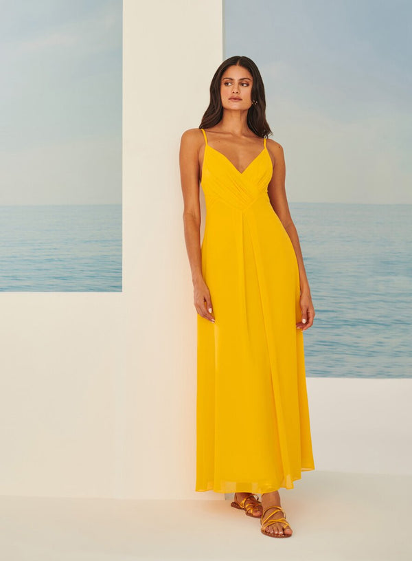 Vestido Midi Sun Flower Amarelo Tufi Duek -SALE