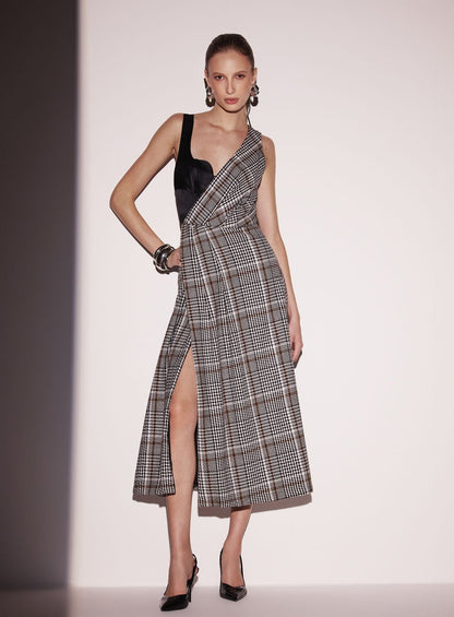 Vestido Midi Tweed Xadrez Tufi Duek -SALE