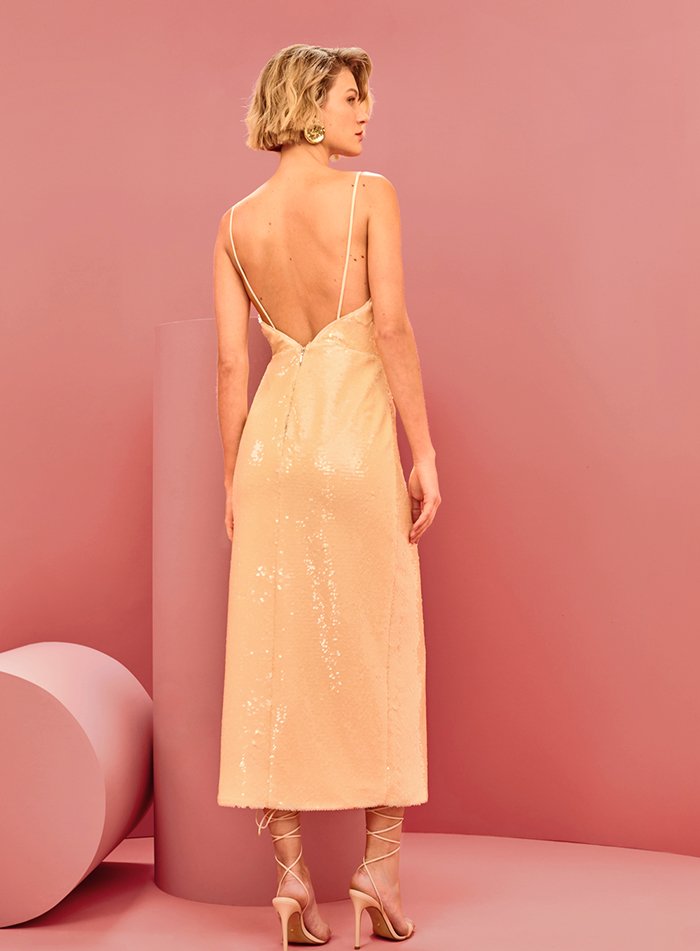 Vestido Paula Bege Tufi Duek -SALE