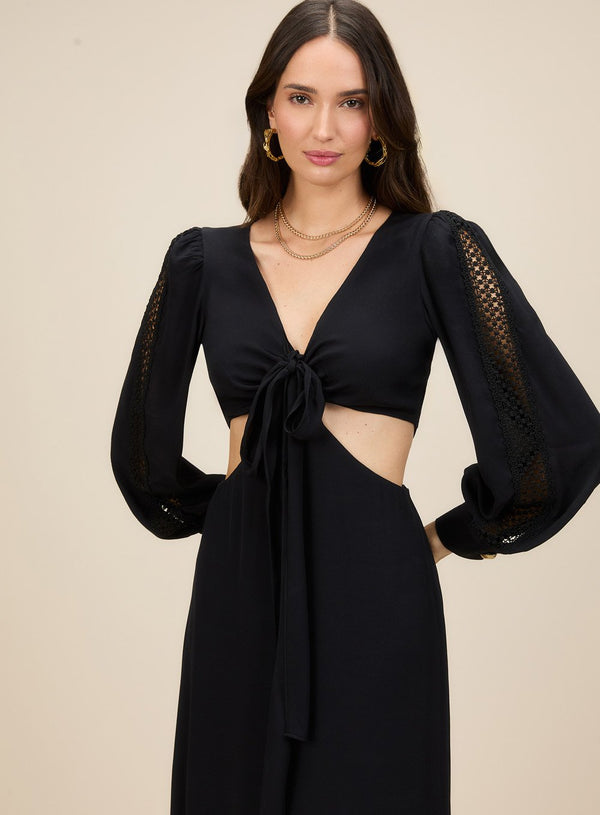 Vestido Recorte Preto Skazi -SALE