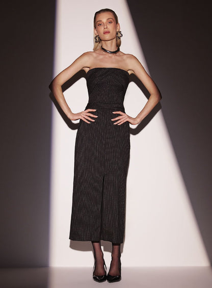 Vestido Tomaz Alfaiataria Laurent Listrado Tufi Duek -SALE