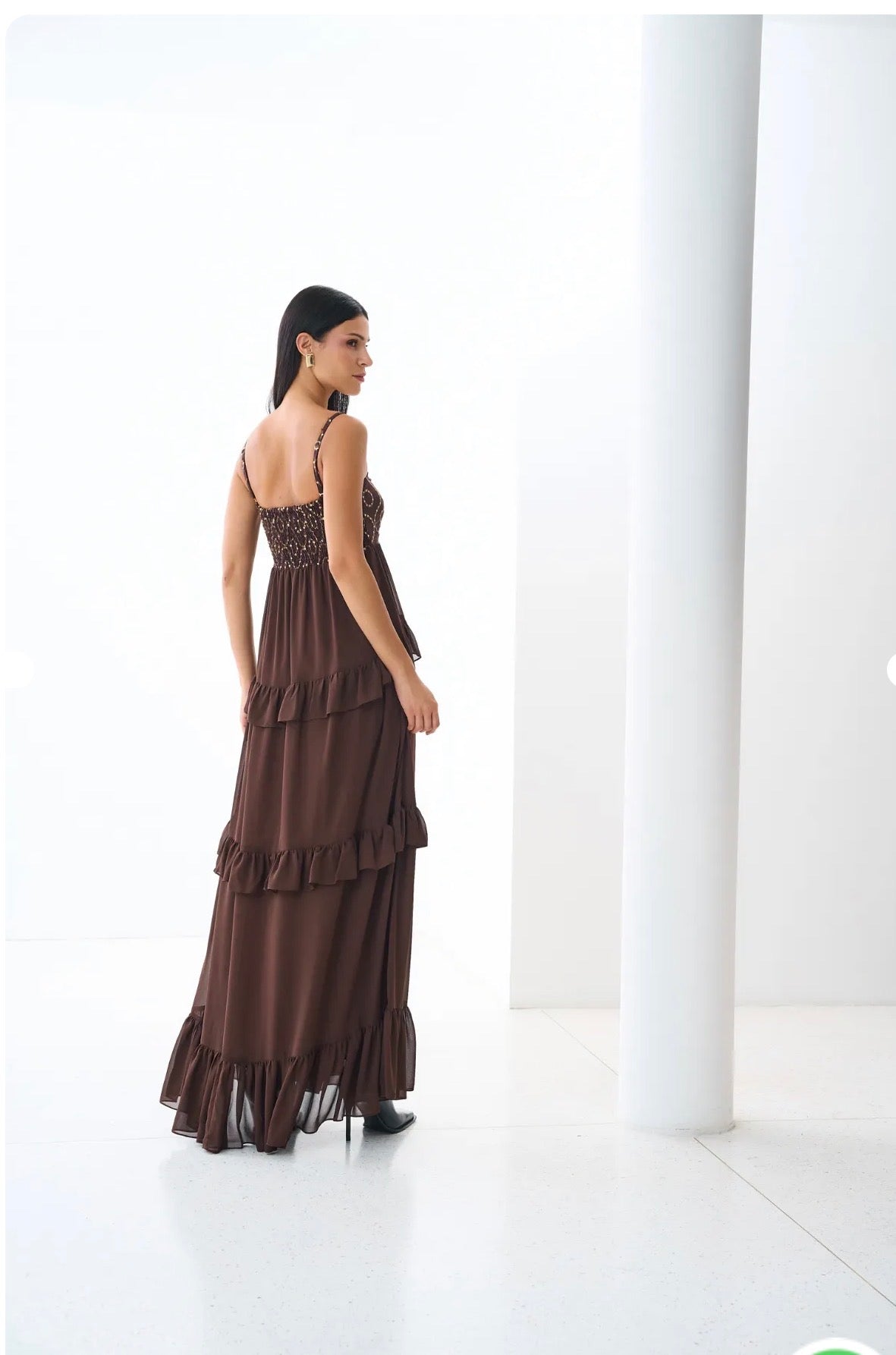 Vestido Marrom ou Azul Marinho Cinara Regina Salomão
