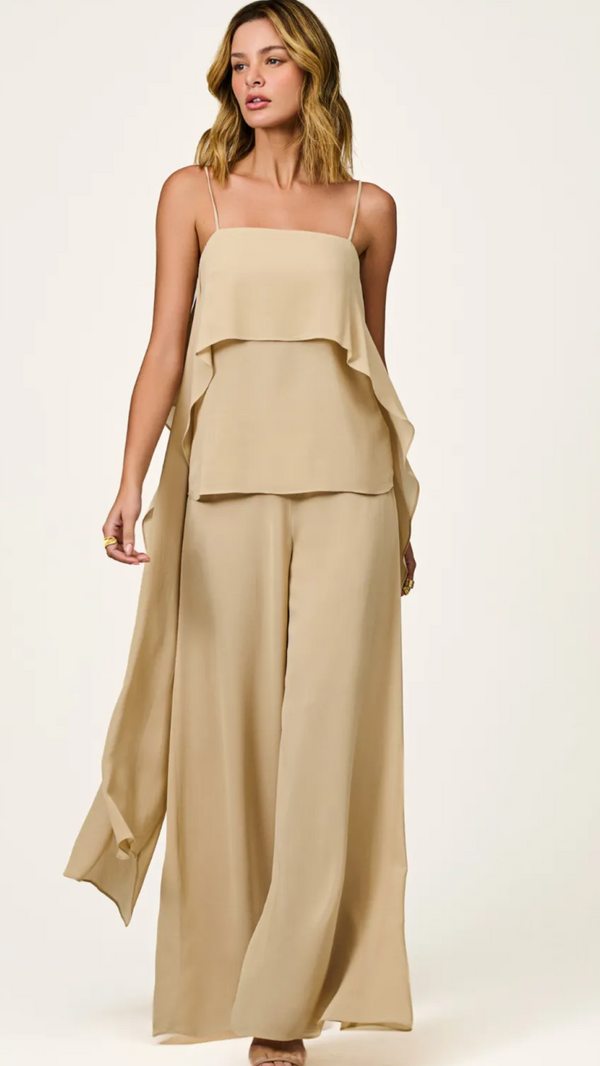 Conjunto Nude Pantalona Fluido Regina Salomão