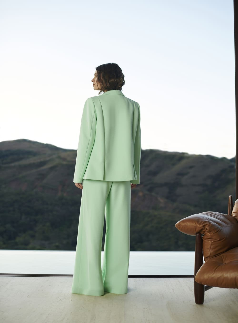 Blazer Bolsos Verde Claro Tufi Duek -SALE