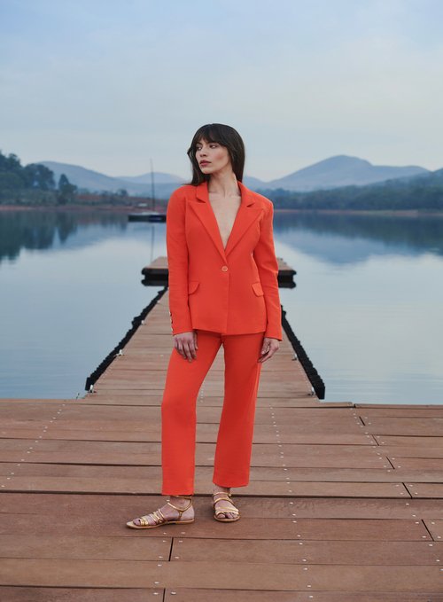 Blazer Botões Laranja Tufi Duek -SALE