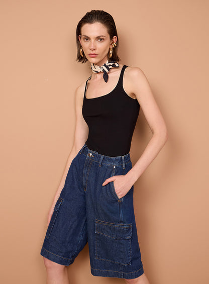 Bermuda Jeans Bolsos Tufi Duek