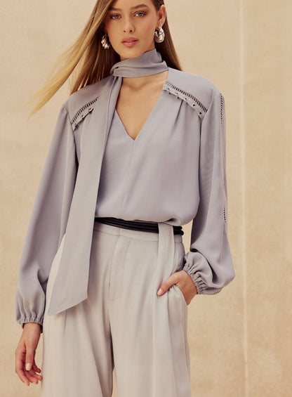 Blusa Pala Metais Cinza Skazi -SALE