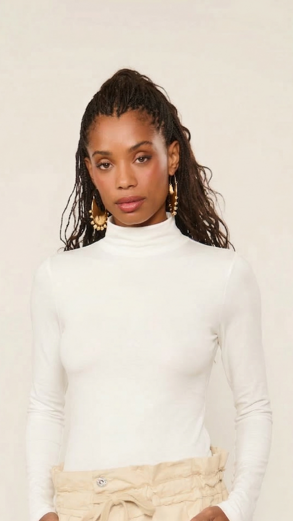 Blusa de Malha Gola Alta em Viscose e Elastano – Eagle Rock