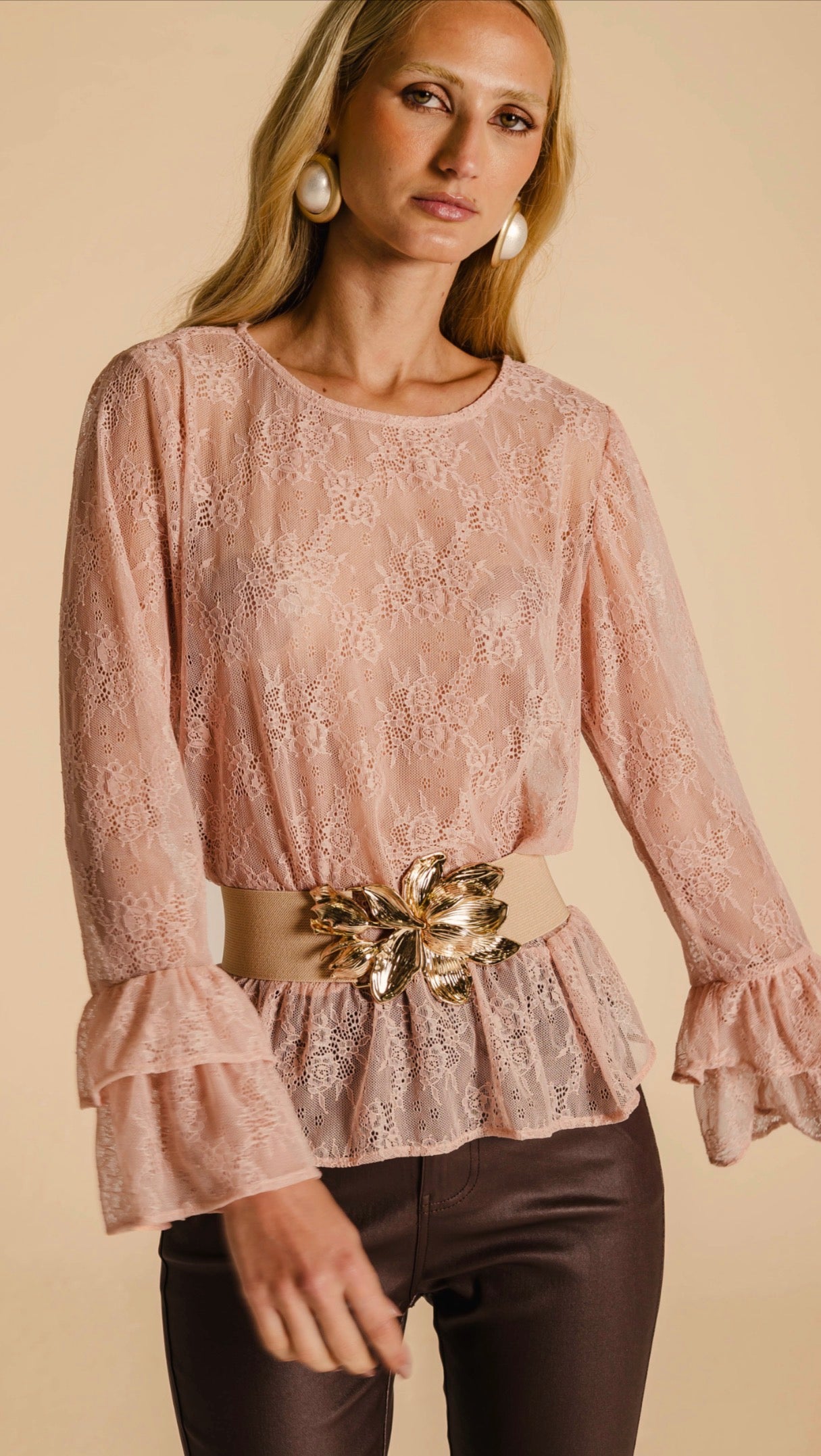 Blusa Rendada Babados UH Premium