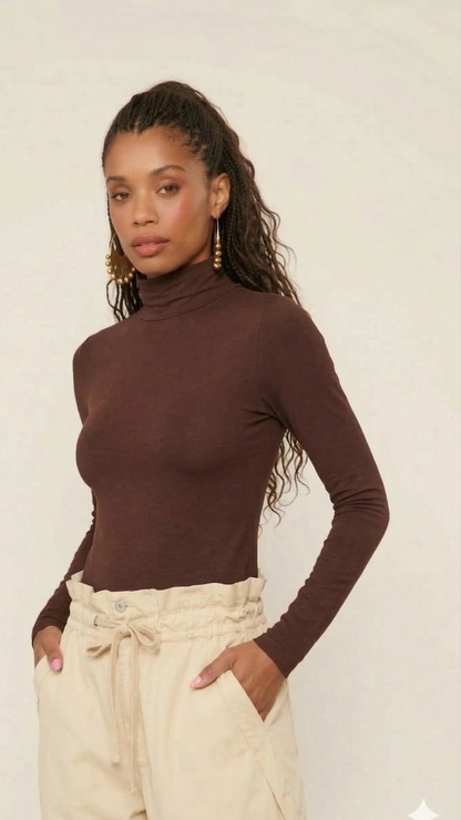 Blusa de Malha Gola Alta em Viscose e Elastano – Eagle Rock