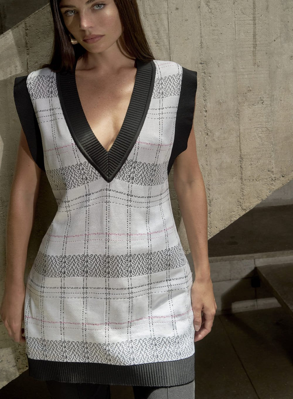 Blusa Pull Jacquard Xadrez Tufi Duek -SALE