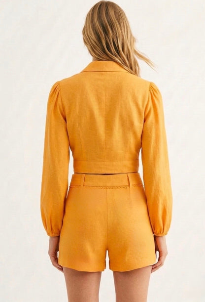 Conjunto Laranja em Linho Charth