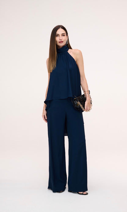 Conjunto Azul Blusa Alongada Manie