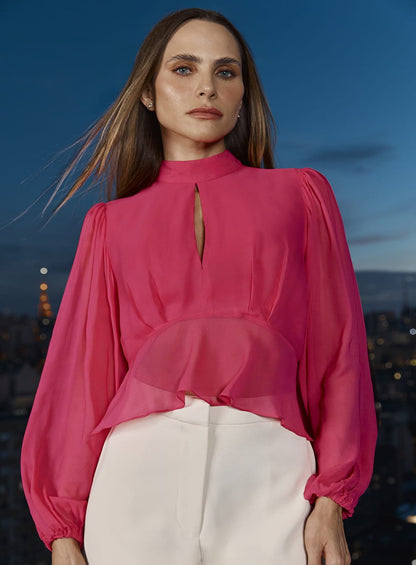 Blusa Stripe Rosa Tufi Duek -SALE