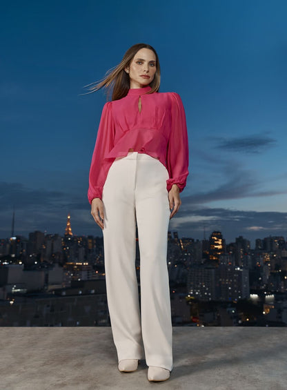 Blusa Stripe Rosa Tufi Duek -SALE