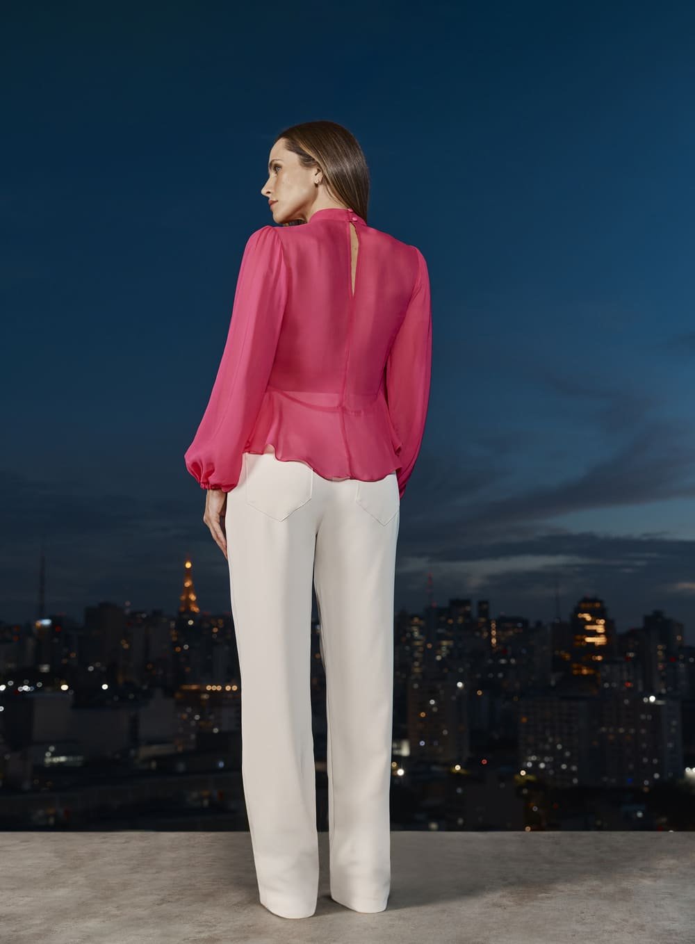 Blusa Stripe Rosa Tufi Duek -SALE