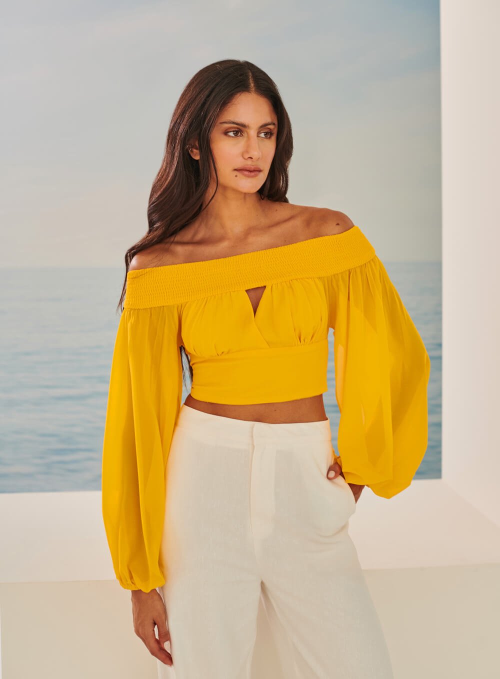 Blusa Sun Flower Amarelo Tufi Duek -SALE