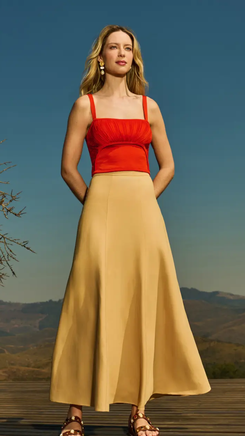 Saia Nude Midi Skazi