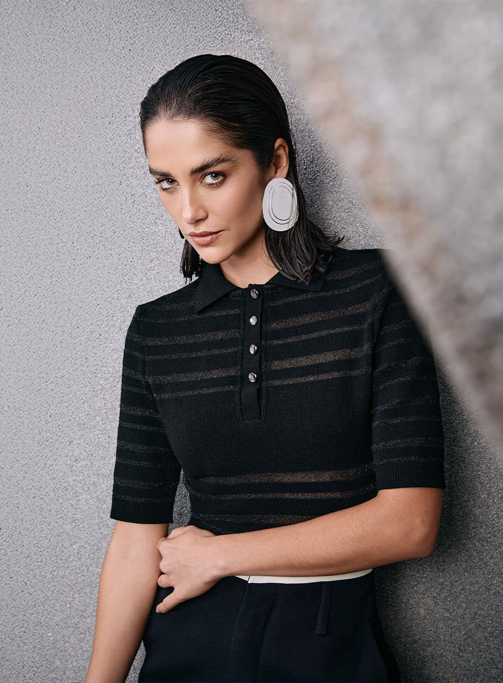 Blusa Tricot Flat Preto Tufi Duek -SALE