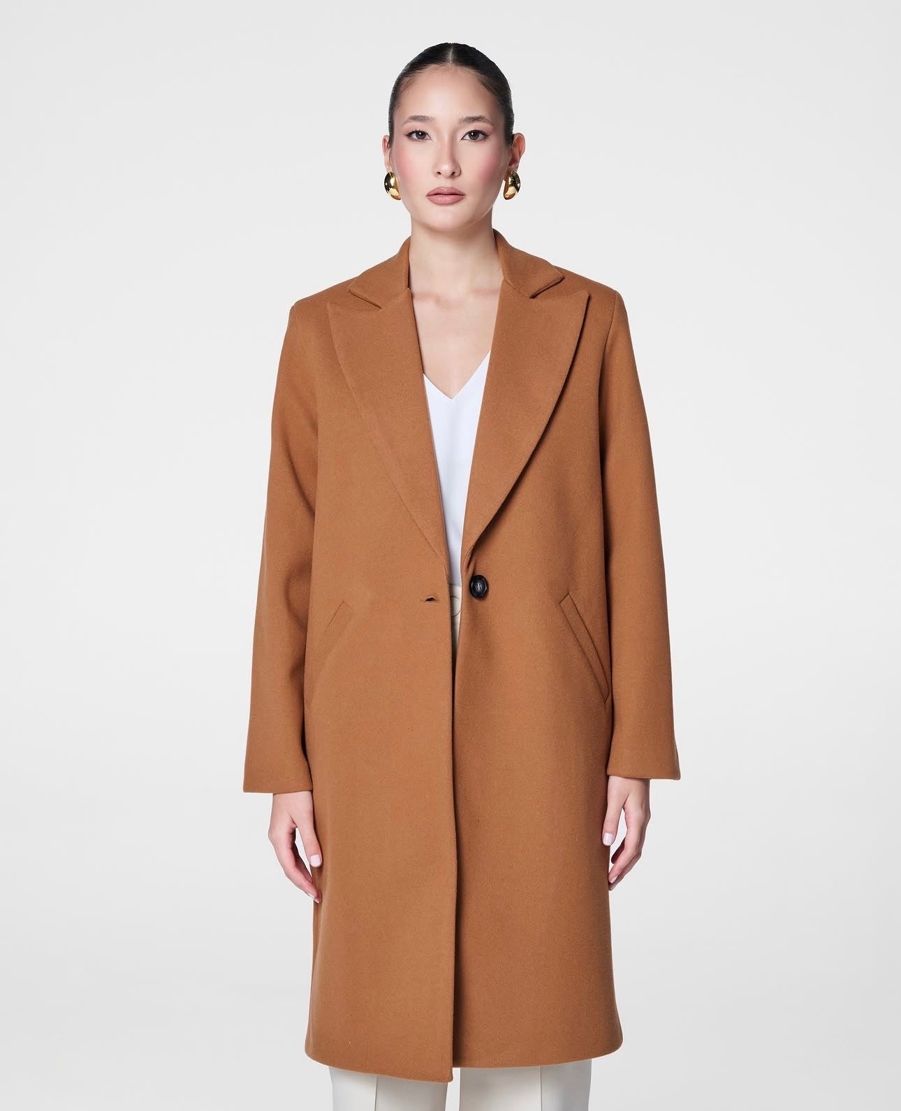 Trench Coat Caramelo em Lã Broken Rules