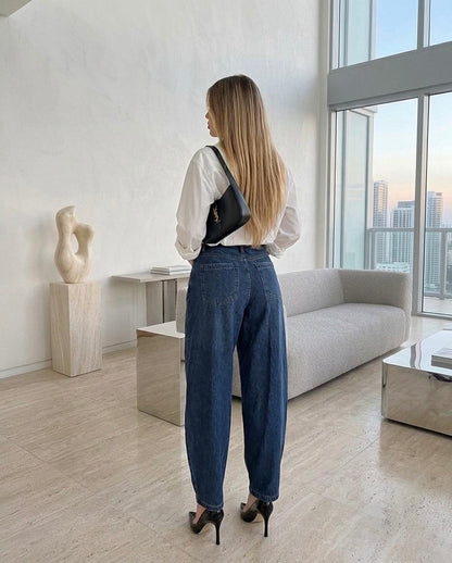 Calça Azul Escura Jeans Baloon Consciência
