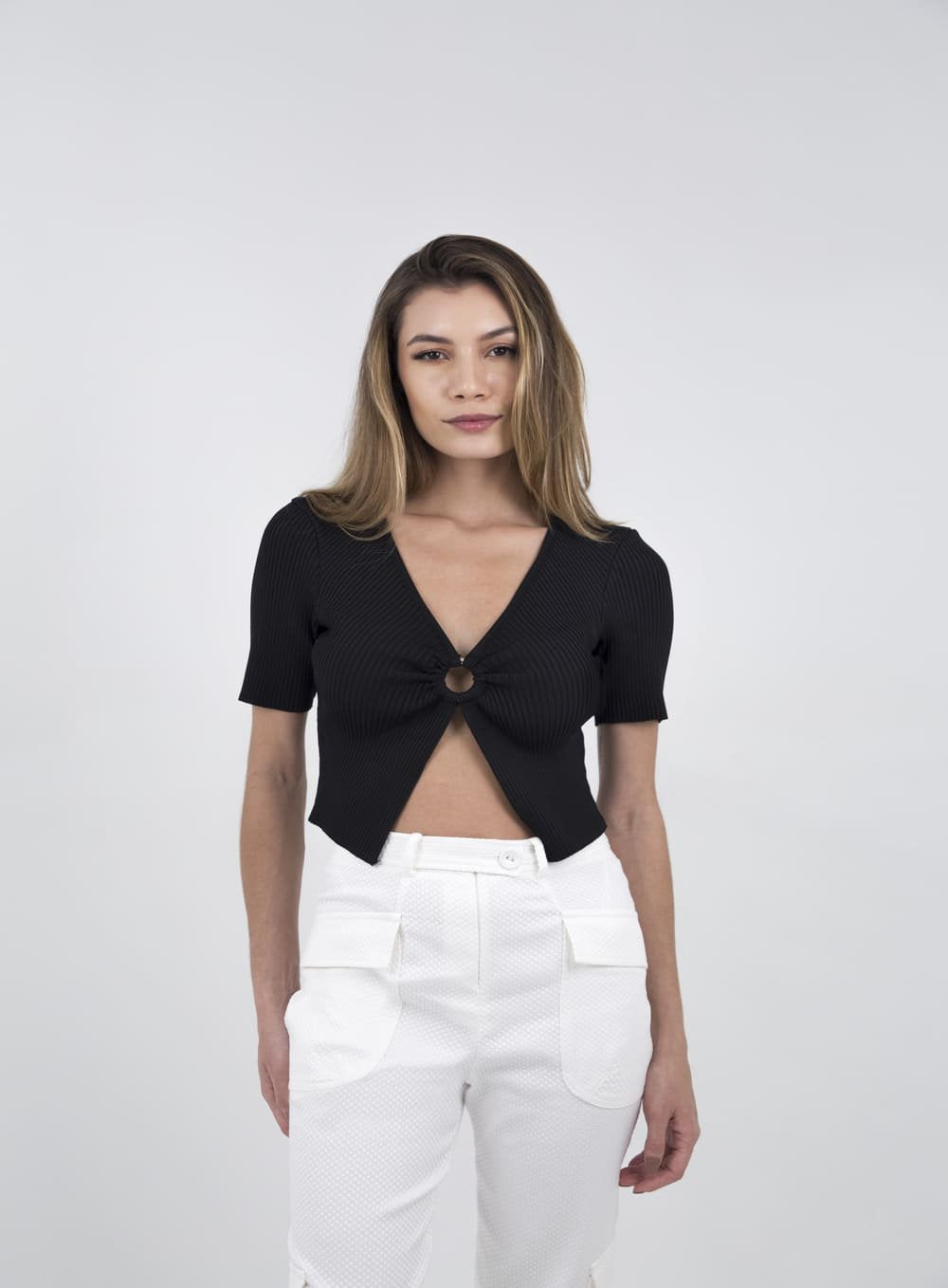 Blusa Tricot Paisley Preto Skazi -SALE