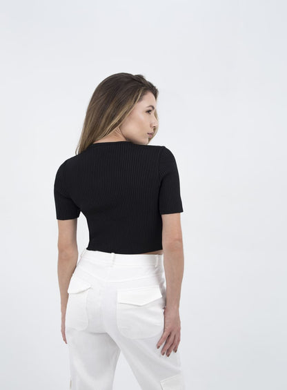 Blusa Tricot Paisley Preto Skazi -SALE
