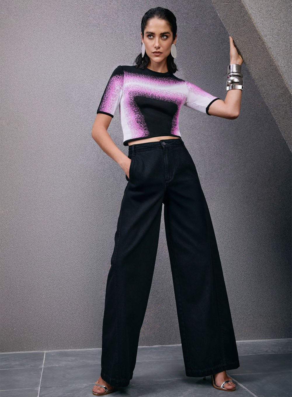Blusa Tricot Pixel Estampado Tufi Duek -SALE