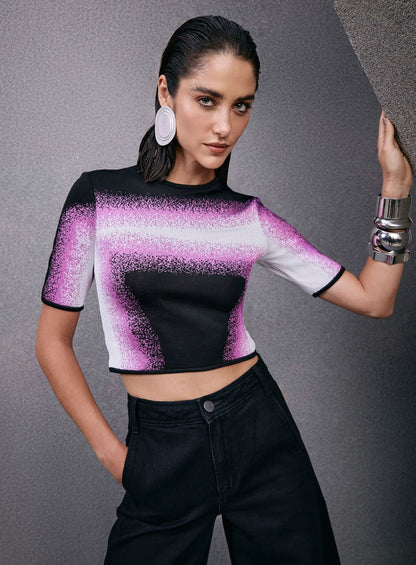 Blusa Tricot Pixel Estampado Tufi Duek -SALE