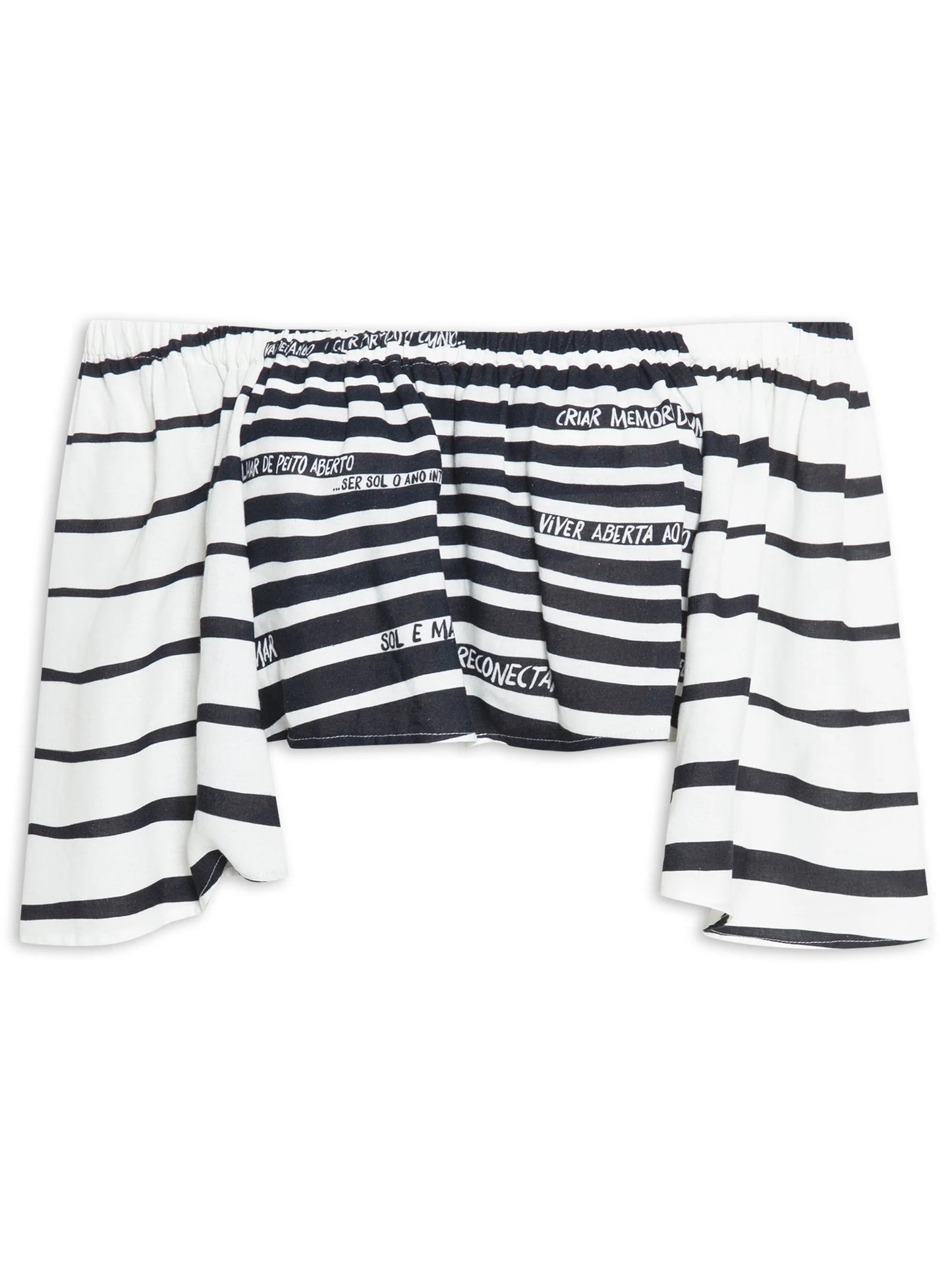 Conjunto Branco e Preto Estampa Listras Dress To