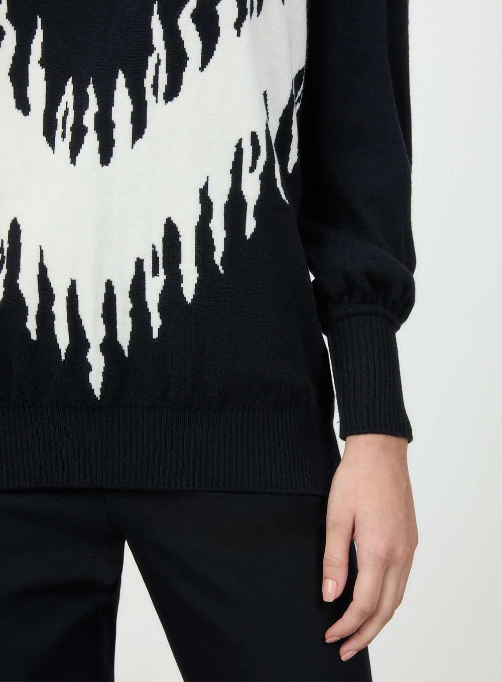 Blusa Tricot Zebra Preto Tufi Duek -SALE